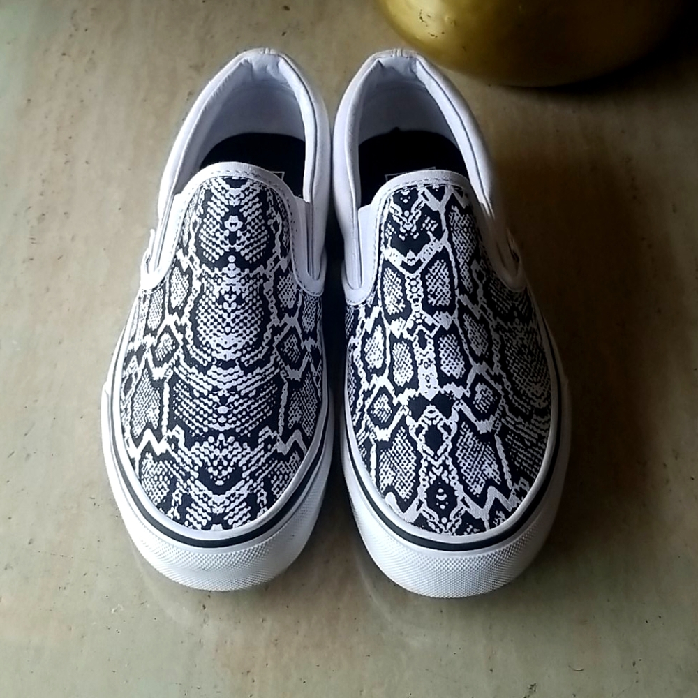 Van's python print slip on sneakers